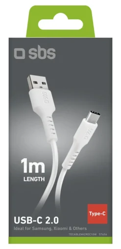 Cavo USB-A a USB-C 1m SBS – Ricarica e trasferimento dati veloce, antigroviglio