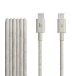 Cavo USB-C a USB-C Beats 1,5 m bianco ricarica rapida tessuto intrecciato