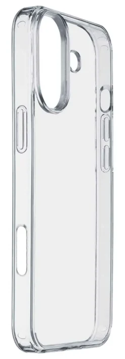 CELLULARLINE - Cover CLEAR STRONG per iPhone 16, bordi in gomma, protezione da urti e graffi - Trasparente