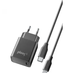 Cellularline Kit Caricabatterie Rete USB-C Completo di Cavo USB-C / Lighting