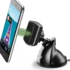 CELLULARLINE - MAG4PILOTFORCE Supporto smartphone da auto magnetico con fissaggio a ventosa, Universale - Nero