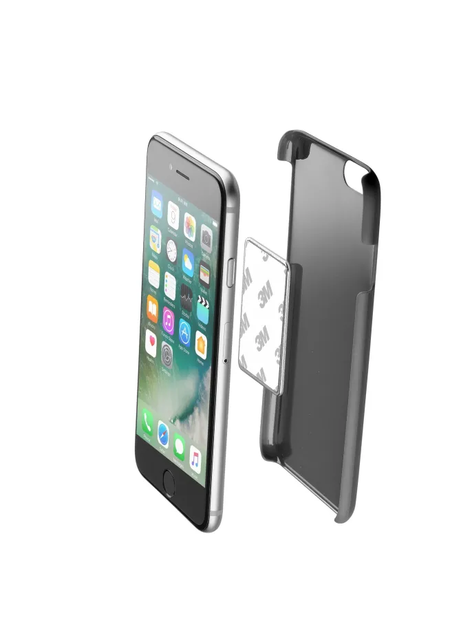 CELLULARLINE - MAG4PILOTFORCE Supporto smartphone da auto magnetico con fissaggio a ventosa, Universale - Nero