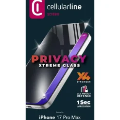CELLULARLINE PRIVACY XTREME GLASS – Vetro temperato privacy ad alta resistenza