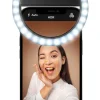 CELLULARLINE - SELFIE RING POCKETK - Anello led per riprese video e selfie - Nero