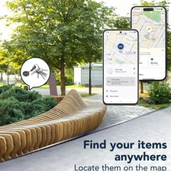 Cellularline Tracy Tag Dual – Localizzatore Bluetooth compatibile Apple e Google, IP67