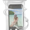 CELLULARLINE - VOYAGER22W Custodia Impermeabile universale per smartphone, protezione da acqua, cloro, sabbia e creme - Trasparente