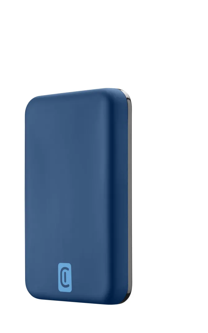 Cellularline Wireless power bank MAG 5000 Caricabatterie portatile compatibile con MagSafe Blu