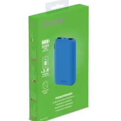 CELLY - POWER BANK 5000 mAh 2 4V 2 USB - BLU