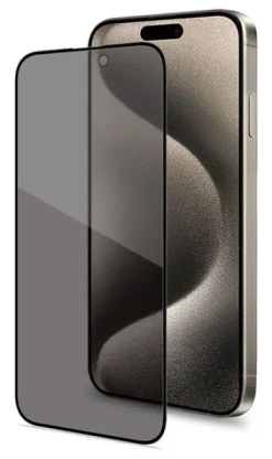 Celly PRIVACYF1080BK protezione per lo schermo e il retro dei telefoni, privacy screen per Apple iPhone 16 Plus
