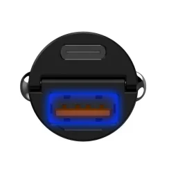 Celly ProPower CC MINI - Caricabatteria Auto USB-C PD 30W + USB-A 2.4A, 30 Watt - Nero