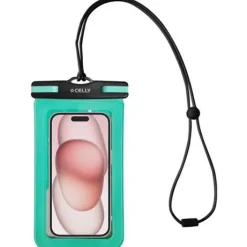 CELLY Splashbag TPU UP TO 6.9 INCHES Custodia Impermeabile per smartphone - Green