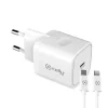 CELLY - TC1C20WTYPECWH - TC 1 USB-C 20W + TYPE-C CABLE-Bianco