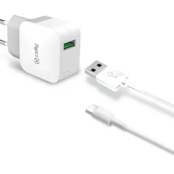 Celly TCUSBLIGHT Caricabatterie per dispositivi mobili Interno Bianco