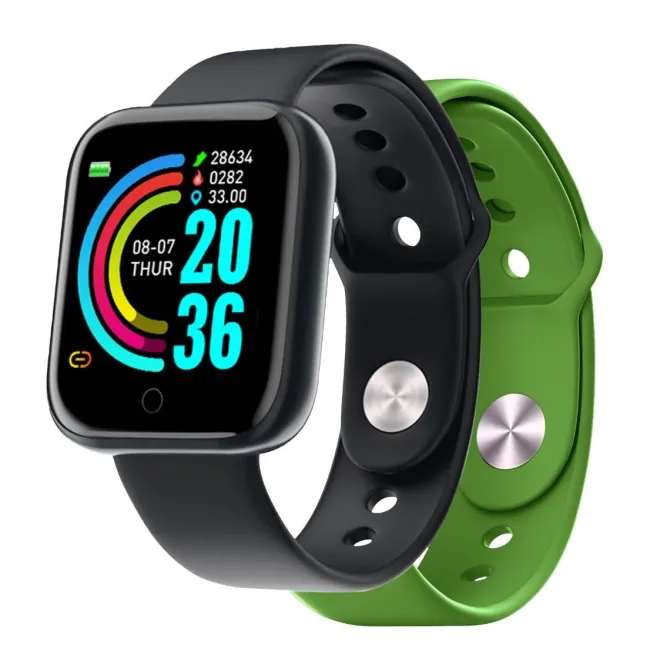 CELLY - TRAINERBEATGN - FIT TRACKER CON DOPPIO CINTURINO, Display LCD Transflettivo 1,44", memoria 15GB, Bluetooth 5.0 - Nero