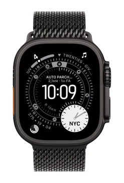 Cinturino Apple Loop Maglia Milanese Titanio Nero 49mm per Apple Watch