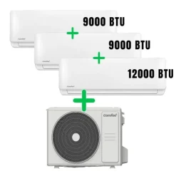 comfee by midea italia - Trial Condizionatore a muro multisplit 3FB-27K+CF-CFW09A IU+CF-CFW12A IU 9000+9000+12000 BTU - Classe E