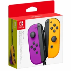 Controller Nintendo Switch Set da 2 Joystick, Viola Neon e Arancione Neon