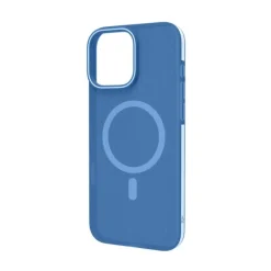Custodia Celly Magsuit per iPhone 16 Pro con MagSafe semi-trasparente Blu