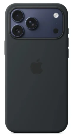 Custodia MagSafe in silicone Apple per iPhone 17 Pro Max nera con tracolla