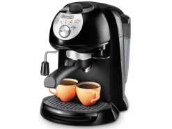 De'Longhi EC201.CD.B Macchina Caffè Espresso e Cappuccino, Caffè in Polvere/Cialde Montalatte Serbatoio 1.1 L Caldaia acciaio