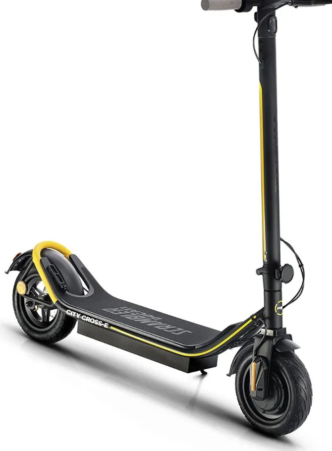 Ducati SCRAMBLER CITY CROSS-E X STREET - Monopattino Elettrico - Potenza Max 600W - Batteria 450Wh - Pneumatici Tubless 10" - Impianto frenante a tamburo anteriore e posteriore con doppia leva - Autonomia fino a 45km - Carico max 120kg