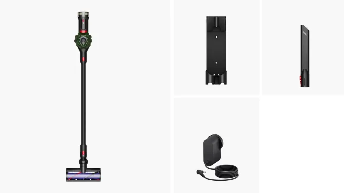 Dyson V8 Cyclone Aspirapolvere senza filo, 150 AW, 60 minuti di autonomia, Spazzola Motorbar anti groviglio, accessori combinati, stazione di ricarica a muro 2026