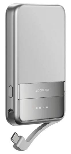 EcoFlow EF-RAPID5000-EU Powerbank 5000mAh USB-C e Qi2 Argento Ricarica Rapida