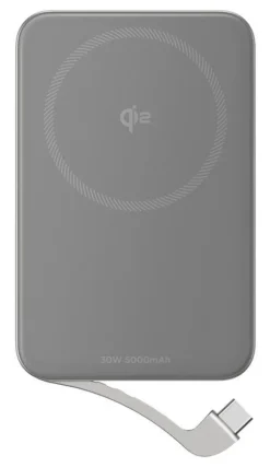 EcoFlow EF-RAPID5000-EU Powerbank 5000mAh USB-C e Qi2 Argento Ricarica Rapida