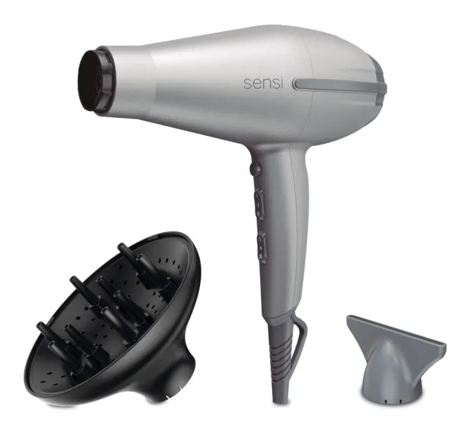 GA.MA - TEMPO 5D SENSI, Asciugacapelli 2200 Watt, 3 temperature, 2 velocità - GRIGIO