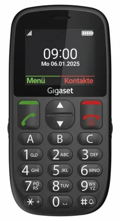 Gigaset GL395 5,59 cm (2.2") EasyPhone Cellulare semplificato, SIM singola, 90 g, Display 2.2 pollici - Nero