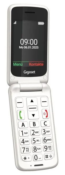 Gigaset GL595, Telefono semplificato Easy Phone, 800 mAh - Bianco
