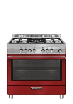 GLEM GAS ST965MRS CUCINA CON FORNO ELETTRICO 104LT A+ Rosso