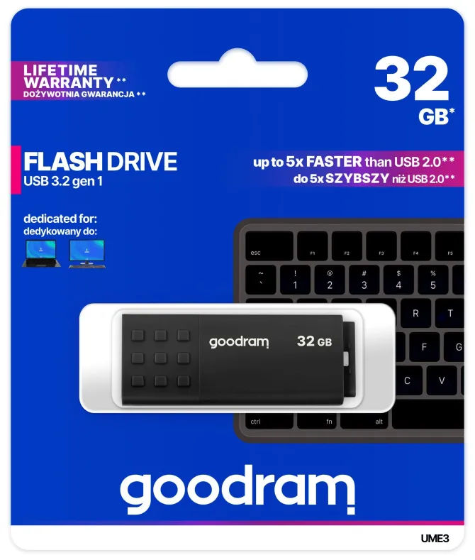 Goodram UME3 - Chiavetta USB 3.0, 32 GB, colore: Nero