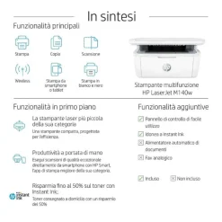 HP - LaserJet Stampante multifunzione M140w - Bianco e nero