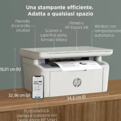HP - LaserJet Stampante multifunzione M140w - Bianco e nero