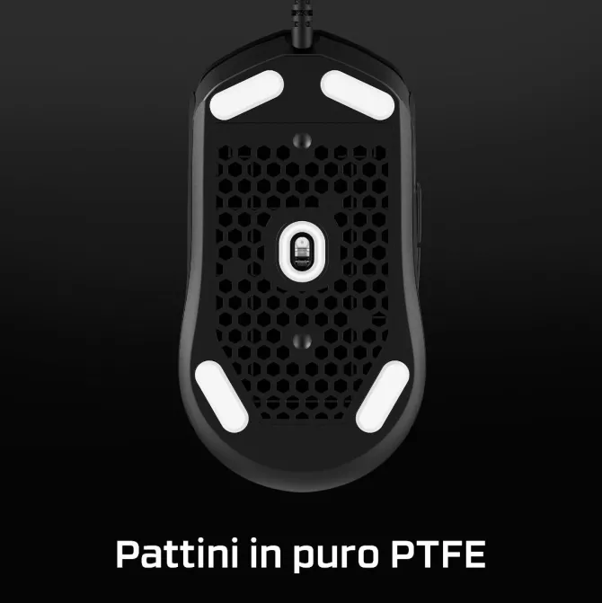 HP Mouse gaming - 6N0A7AA - HyperX Pulsefire Haste 2, USB tipo A, 26000 DPI