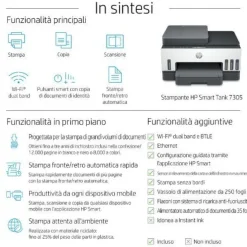 HP - Smart Tank Stampante multifunzione 7005, Color, Stampante per Stampa, scansione, copia, wireless, scansione verso PDF