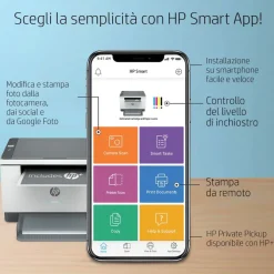 HP - Stampante Multifunzione 3 in 1 LASERJET M234DW - Bianca, Grigia