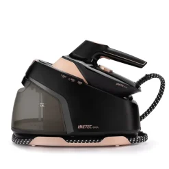 Imetec Evos, Ferro da Stiro con Caldaia, Tecnologia Flash Steam con Vapore Potenziato, Pressione fino a 7 bar, Piastra Infinity Glide Alta Scorrevolezza,