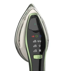 Imetec Steam Easy, ferro da stiro portatile verticale, stira in verticale e orizzontale, piastra ceramica, tripla regolazione di vapore e temperatura, display digitale, pronto in 30, 1200 Watt