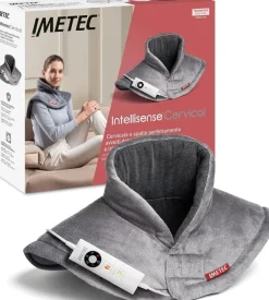 Imetec Termoforo Intellisense Cervical per cervicale e spalle, 47x52 cm, 5 temperature, Riscaldamento rapido