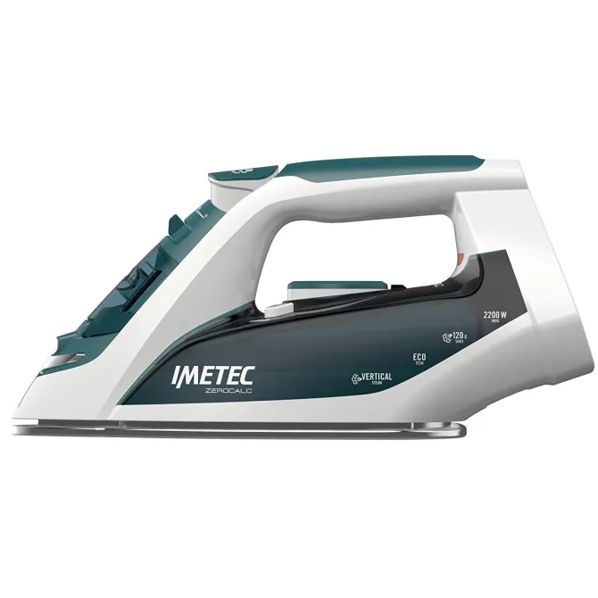IMETEC 9006 - ZeroCalc Ferro da Stiro Z1 2500, Tecnologia Anticalcare, Piastra Inox 2200W, Colpo Vapore 120 g, Tecnologia a Risparmio Energetico