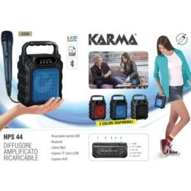 KARMA - HPS 44R Speaker amplificatore portatile - Rosso