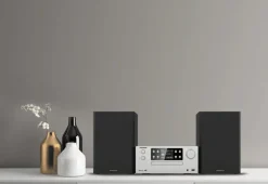 KENWOOD - Micro HiFi M-925DAB - Microsistema audio 50 Watt, Bluetooth, porta USB, Hi-Fi Riproduzione MP3 - Silver
