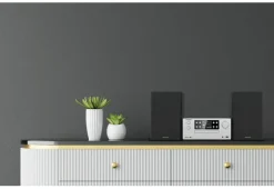 KENWOOD - Micro HiFi M-925DAB - Microsistema audio 50 Watt, Bluetooth, porta USB, Hi-Fi Riproduzione MP3 - Silver