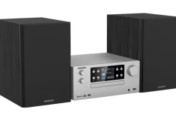 KENWOOD - Micro HiFi M-925DAB - Microsistema audio 50 Watt, Bluetooth, porta USB, Hi-Fi Riproduzione MP3 - Silver
