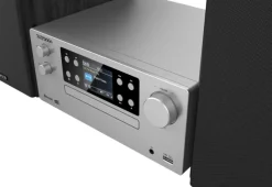 KENWOOD - Micro HiFi M-925DAB - Microsistema audio 50 Watt, Bluetooth, porta USB, Hi-Fi Riproduzione MP3 - Silver