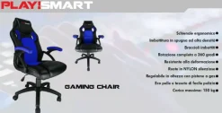 Kit Poltrona Gaming Go Smart con Sedia in ecopelle Mouse Tastiera Cuffie