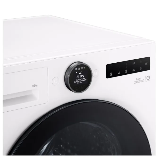 LG RHX7010TWB Asciugatrice 10kg Pompa di calore, Classe C, Motore Direct Drive, AI Dry