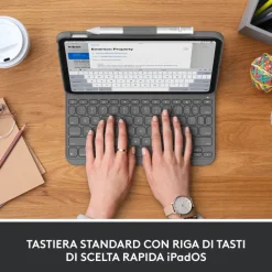 LOGITECH - Custodia iPad (10ª generazione) Custodia con tastiera per tablet, ebook e palmari - Sintetico